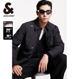 杰克·琼斯（JACK&JONES）男装衣服秋冬短款羽绒服男保暖外套合集 224423004纯黑色 S 170