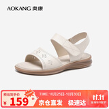 奥康（Aokang）妈妈鞋凉鞋夏季百搭舒适软底女凉鞋平底女鞋1224821025米37码
