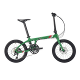 萨瓦萨瓦超轻碳纤维折叠自行车喜玛诺变速油刹代驾城市通勤20寸折叠车 森林绿-禧玛诺R3000-9速-油刹