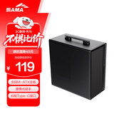 先马（SAMA）平头哥M2 Note黑色 台式商务电脑迷你小主机箱 便携提手/Type-C/支持MATX主板/多硬盘位/0.7mm五金
