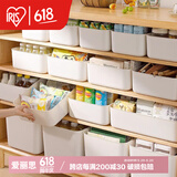 爱丽思（IRIS） 收纳盒桌面塑料收纳箱化妆品内衣物整理玩具盒爱丽丝桌面储物盒 【特大号】 白色  无盖