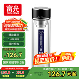 富光抗菌玻璃杯 双层高硼硅泡茶杯子 茶水分离杯办公水杯男女士400ml