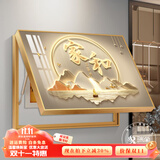 瑞尚（RUISHANG） 遮挡电表箱装饰画配电箱可推拉壁画客厅挂画有框电源箱开关盒 家和万事兴E 50*40可覆盖（横40竖30）晶瓷面