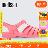Melissa（梅丽莎）新款时尚编织女士简约通勤果冻罗马凉鞋32408 粉红色 37