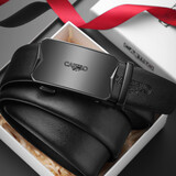 卡帝乐鳄鱼男士皮带商务休闲牛皮自动扣裤带中青年腰带