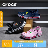 crocs卡骆驰洞洞鞋贝雅卡骆班轻便耐磨一脚蹬休闲鞋|205089 黑色/白色-066 37 /38(230mm)