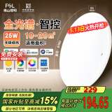 FSL佛山照明卧室LED吸顶灯无蓝光护眼高显97全光谱智能蝉翼25W包安装