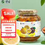 全南柠檬百香果酱1kg 韩国进口 果酱冷热冲饮冲调饮品 节日礼品 0脂
