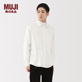 无印良品（MUJI）男式 法兰绒长袖衬衫男士衬衣25年秋季空调衫男装纯棉 米白色 M （170/92A）