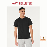 HOLLISTER24夏款经典小海鸥情侣基础款短袖T恤男装女装KI324-4042 黑色 M (180/100A)