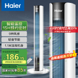 海尔（Haier）塔扇家用电风扇遥控大风量京东自营无叶风扇柔风立式落地扇节能摇头轻音卧室定时电扇 FZY1102A