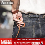 马登工装 美式重磅赤耳丹宁牛仔裤男马毛皮牌原牛阿美咔叽直筒休闲裤 靛蓝 28 100-110斤