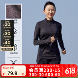 迪卡侬（DECATHLON）速干衣速干长袖女春夏季跑步长袖瑜伽服宽松训练健身服运动T恤 经典黑 S
