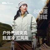 蕉下（beneunder）女士气绒外套立领飞行员夹克秋冬棉服休闲户外保暖运动防风百搭 薄灰绿-内扣口袋 M