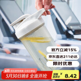 贝瑟斯摇摇杯健身男女奶昔蛋白粉摇杯大容量水杯运动便携带500ml灰色