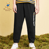 Classic Teddy男女童防蚊裤儿童裤子休闲轻薄长裤中小童装夏季薄款清凉速干裤 净面可爱烫画黑色 140