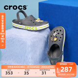 卡骆驰crocs洞洞鞋贝雅卡骆班轻便耐磨一脚蹬休闲鞋|205089 石板灰/青柠绿-0GX 46 /47(300mm)