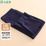 AB冬季本命年男女高密款保暖裤三层夹棉中厚保暖裤 藏青 XXXXL