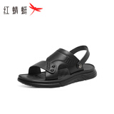 红蜻蜓男鞋夏季新款防滑凉鞋男日常百搭休闲爸爸沙滩鞋WTT23258 黑色 39