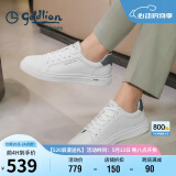 金利来（goldlion）男鞋时尚个性耐磨板鞋舒适系带休闲鞋55323073920A-白色-41码