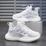 SNOOPY史努比童鞋儿童运动鞋夏季清爽透气小白鞋男女童单网鞋0011白色32