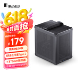 乔思伯（JONSBO）C6 ITX 黑色 迷你机箱（四面MESH板/3风扇位/前置Type-c/ATX电源/≤170mm散热器/255mm显卡）