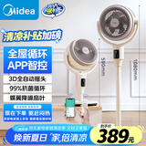 美的（Midea）【抗菌净化】空气循环扇家用电风扇直流变频低噪WIFI遥控风扇台立式3D摇头定时落地扇电扇GDG24TZR
