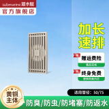 潜水艇（Submarine）黄铜长条地漏 全铜防臭防返水 淋浴大排量  长款长方形全铜主体 亚银长条地漏【15cm】