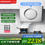 老板油烟机小尺寸大吸力免拆洗侧吸烟灶套装黑色21A5H白色21A6H低噪音一级能效天然气 以旧换新 21A6H【白】+32B6X【4.5kW灶具】