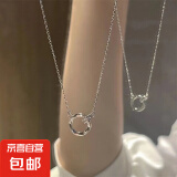 莫比乌斯项链女轻奢小众设计感网红锁骨链时尚百搭新款 莫比乌斯环项链