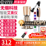 鸿益德 艾灸家用仪器一体机语音无烟熏蒸仪美容院养生理疗艾炙灯烤电仪 金色至尊美容院-八核加热+七光渗透