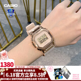 卡西欧（CASIO）女表g-shock都市女性中性时尚小方块潮流送女友礼物运动电子手表 GM-S5600PG-4甜酷玫瑰-人气女款
