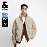 杰克·琼斯（JACK&JONES） 男装冬季羽绒服纯色百搭立领发热内里多口袋略宽松上衣225312023