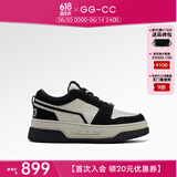 GG-CC真皮女鞋新款复古脏脏鞋潮流厚底设计感小白鞋休闲板鞋  G22X9773 黑色 37