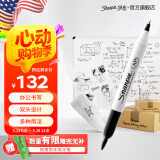 锐意（Sharpie）双头细0.5mm宽2.5mm黑色油性马克笔12支装 防水防褪色速干记号海报明星发布会签名笔签字美术写生