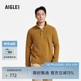 AIGLE艾高抓绒衣经典款POLARTEC户外保暖休闲耐穿半拉链上衣男士 烟草色 BE483 L (180/96A)