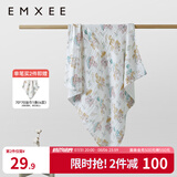 嫚熙（EMXEE）婴儿浴巾儿童宝宝纱布浴巾新生儿斗篷浴袍洗澡包巾 梦幻乐园【110×110cm】