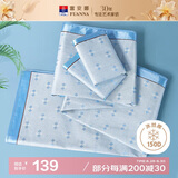 富安娜凉席冰丝席 夏季细冰丝席子夏凉席1.8x2米双人软凉席空调席三件套