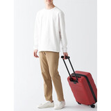 MUJI可自由调节拉杆高度硬壳拉杆箱行李箱 红色拉链5S 21英寸