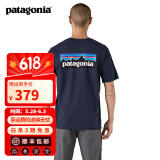 巴塔哥尼亚（Patagonia）男女情侣通勤短袖夏季P-6 Logo混纺棉休闲潮流户外透气T恤 38504 NENA XL