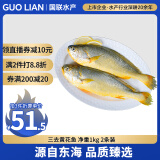 GUO LIAN国联 三去黄花鱼 2斤共2条国产东海大黄鱼 生鲜