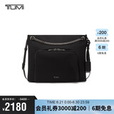途明（TUMI）VOYAGEUR系列女士高端时尚单肩斜挎包 黑色拼烟枪色 送礼物
