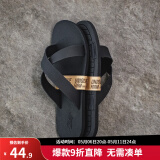马登（Maden）软底拖鞋磨砂细纹仿滑耐磨百搭休闲外穿一字拖凉鞋潮流男夏 黑色 41 (255mm) 偏小一码