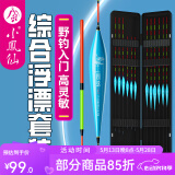 小凤仙纳米浮漂套装高灵敏鱼漂套装加粗尾醒目标带漂盒套装鲢鳙鲫鲤鱼漂 12支[全水域综合套装]+ABS漂盒 单盒装【不接受备注换号】