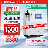 迈卓（MED·JOY）医用5L制氧机家用老人孕妇家庭用氧带雾化静噪轻音72H持续开机