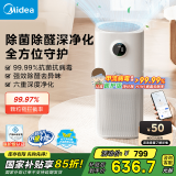 美的（Midea）【医护级除菌】空气净化器家用除甲醛甲苯/除烟味异味过敏源/宠物吸猫毛空气消毒机森林家国补L1