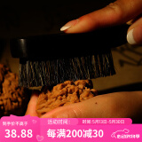 山中玉文玩核桃工具纳米刷子包浆上色手串金刚橄榄核桃猪鬃毛保养清理 紫光檀-大号凤尾刷【硬猪鬃】