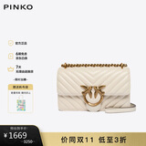 PINKO【品高】女包羊皮绗缝链条单肩斜挎燕子包礼物100074A0GK