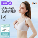 婧麒（JOYNCLEON）哺乳内衣夏季薄款孕妇文胸产后喂奶专用聚拢防下垂 粉XL jwx10300