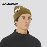 萨洛蒙（Salomon）男女款 户外运动休闲保暖舒适针织帽子 HERMITAGE BEANIE 亮橄榄色 C26300 均码
